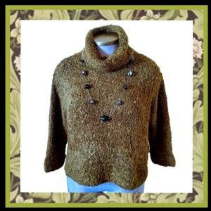 CURLY KNIT ☆ OLIVE TURTLE NECK SWEATER ☆ NWT